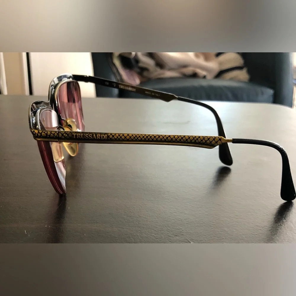 Vintage Trussardi TPL 118/N Snake Print Frame Sunglasses - Made in Italy - Picture 3 of 10